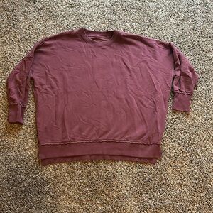 Aerie maroon oversized sweatshirt